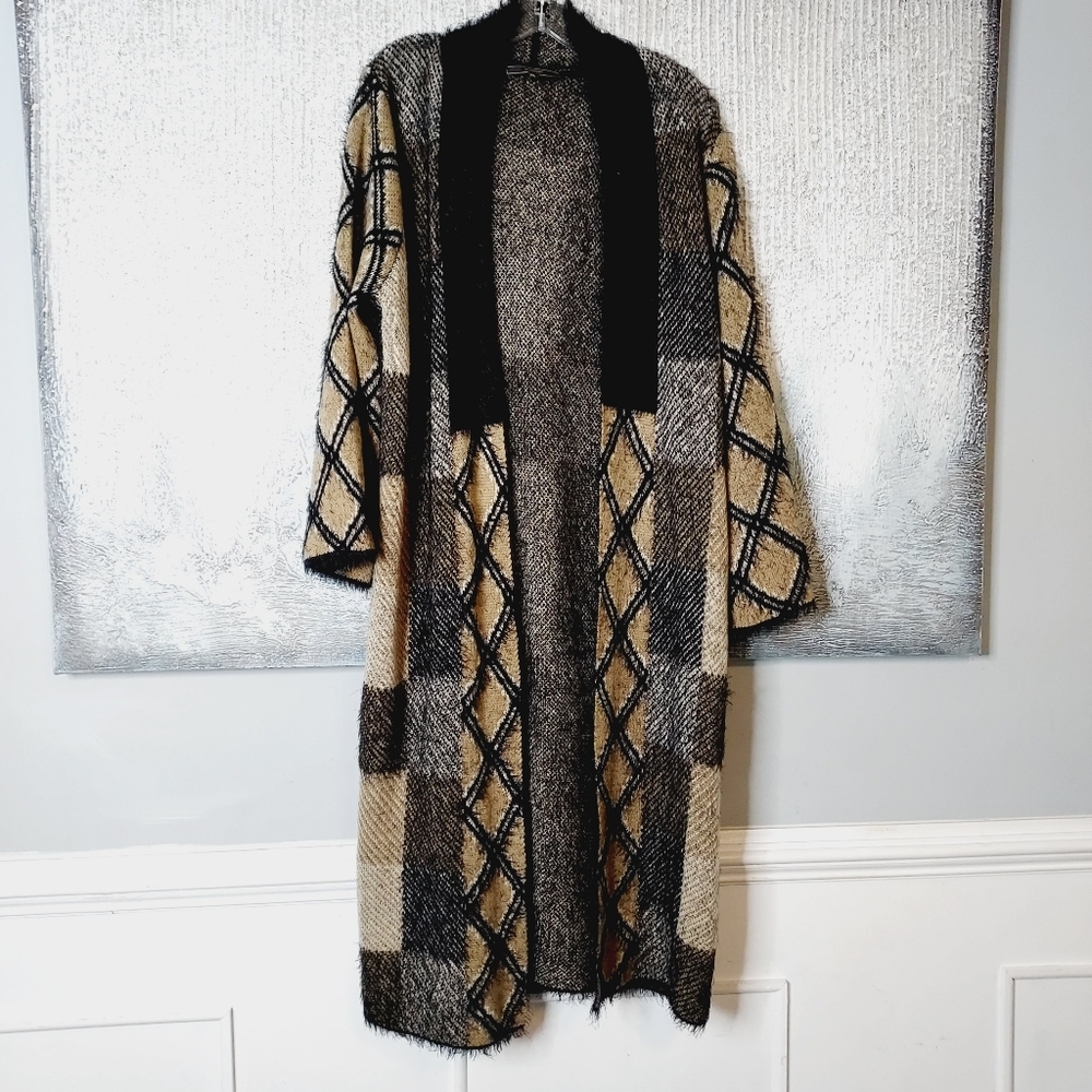 MAXSPORT Open Eyelash Knit Cardiga/ Duster Sz-M